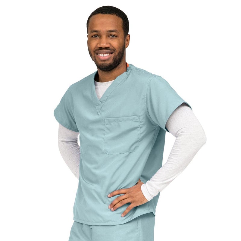 Medline PerforMAX Unisex Reversible Scrub Top, MDL-CC, X-Large, Misty Green - Image 1